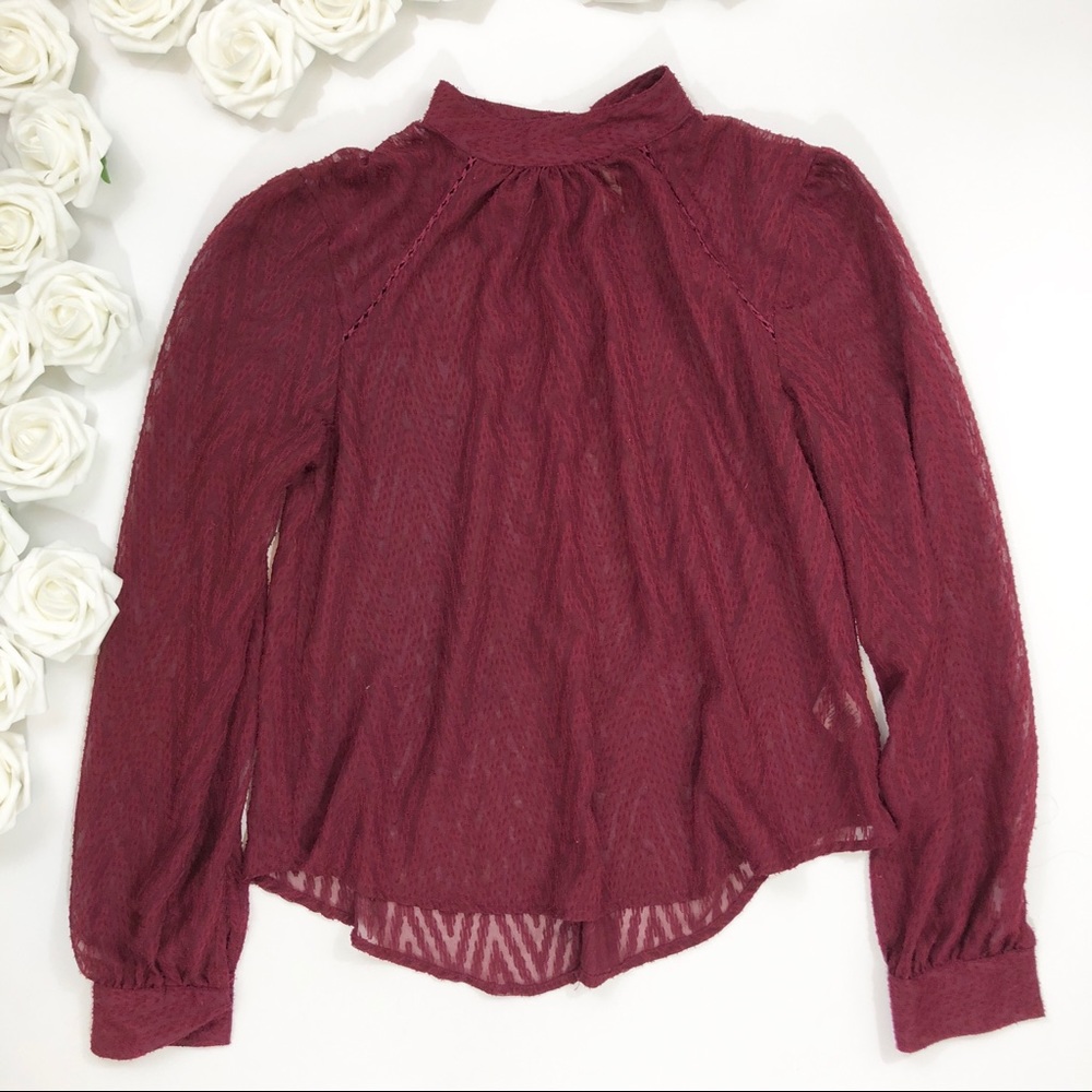 Free People Tucking Chevron Blouse